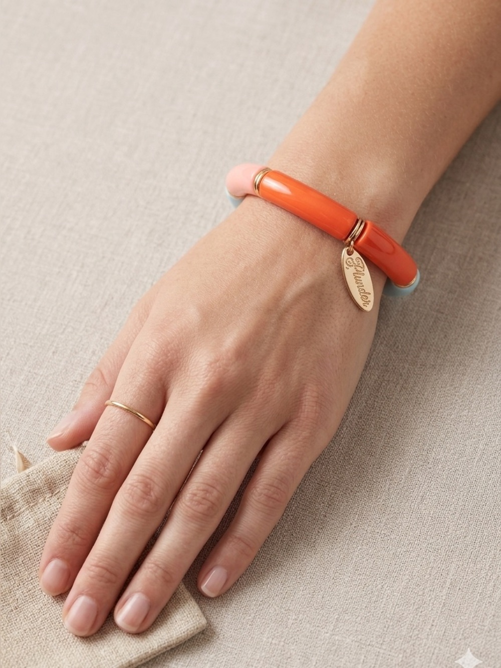 Plunder New GiGi Enamel Multicolor Stretch Bracelet